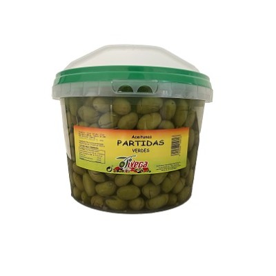 CUBO ACEITUNA PARTIDAS VERDES 2,5KG