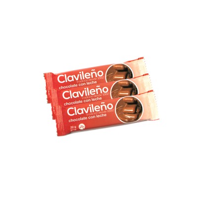 CHOCOLATINA LECHE CLAVILEÑO 20GR. C CHOCOLATINA LECHE CLAVILEÑO 20GR. C